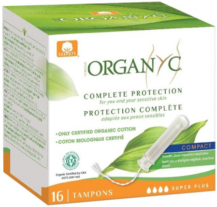 Ingrijire personala - Tampoane Organyc SUPER PLUS din bumbac organic, cu aplicator 16 buc Organyc