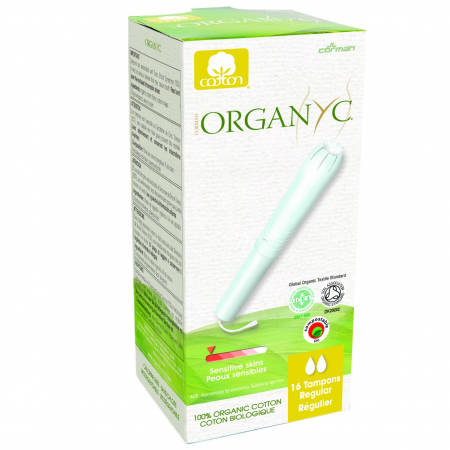 Ingrijire personala - Tampoane Regular din bumbac organic, cu aplicator 16 buc Organyc