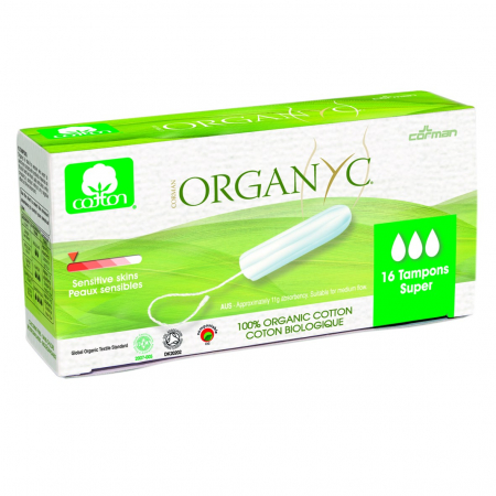 Igiena intima - Tampoane Super din bumbac organic 16 buc Organyc