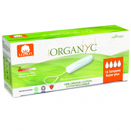 Igiena intima - Tampoane Super Plus din bumbac organic 16 buc Organyc