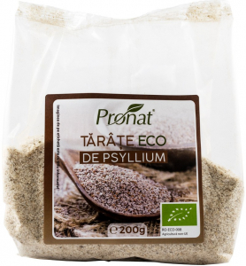 Cereale, fulgi din cereale, mic dejun - Tarate bio de psyllium, 200g Pronat