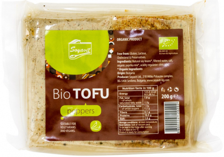 Tendinte - Tofu bio cu ardei, 200g Soyavit