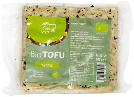 Tendinte - Tofu bio cu verdeturi, 200g Soyavit