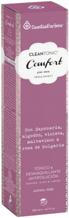 Curatare si demachiere ten - Lotiune tonica si demachiant bio pentru fata, ochi si buze, Cleantonic Comfort, 200ml Esentialaroms