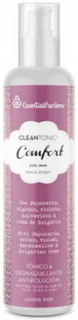 Lotiune tonica si demachiant bio pentru fata, ochi si buze, Cleantonic Comfort, 200ml Esentialaroms [1]