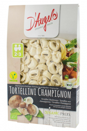 Tendinte - Tortellini bio cu ciuperci champignon, 250g D'angelo Pasta