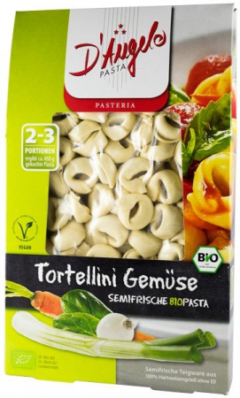Tendinte - Tortellini bio cu legume, 250g D'angelo Pasta