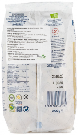 Tortiglioni bio din faina multicereale, 250g Biori [1]