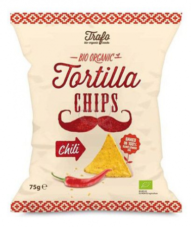 Snacksuri - Tortilla bio cu chilli, 75g Trafo