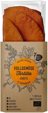 Tendinte - Tortilla bio de legume, cu morcovi, 180g Volllecker