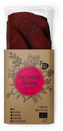 Tendinte - Tortilla bio de legume, cu sfecla rosie, 180g Volllecker