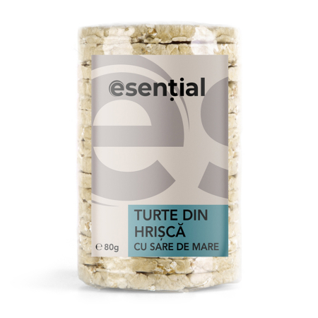 Snacksuri - Turte din hrisca cu sare de mare, 80g Pronat