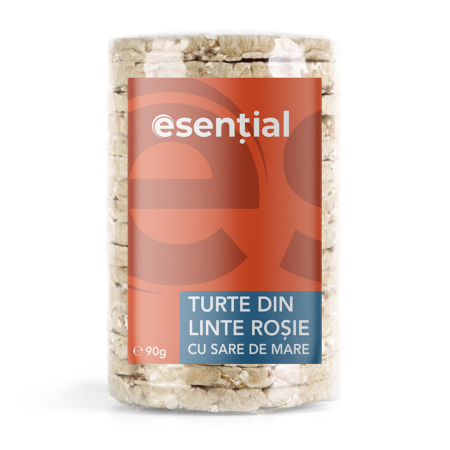 Snacksuri - Turte din linte rosie cu sare de mare, 90g Pronat