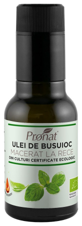 Alimente - Ulei bio de busuioc macerat la rece, 100ml Pronat