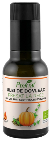 Alimente - Ulei BIO de dovleac presat la rece din seminte neprajite (crude), 100 ml