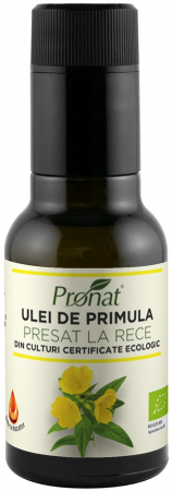 Ulei bio - Ulei bio de primula (luminita de seara) presat la rece, 100ml Pronat