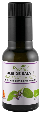 Ulei bio - Ulei bio de salvie macerat la rece, 100ml Pronat