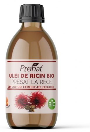 Alimente - Ulei bio din seminte de ricin presat la rece, 250ml Pronat