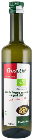 Uleiuri diverse - Ulei cu grad oleic ridicat, ideal pentru prajit, 500ml Crudolio