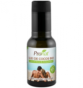 Produse pentru si dupa plaja - Ulei de cocos bio extravirgin pentru uz cosmetic, 100ml Pronat