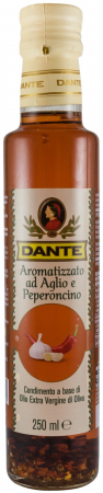 Alimente - Ulei de masline extravirgin aromat cu usturoi si chili, 250 ml Olio Dante