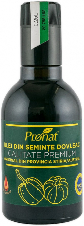 Alimente - Ulei din seminte prajite de dovleac, originar din provincia Stiria / Austria, 250ml Pronat