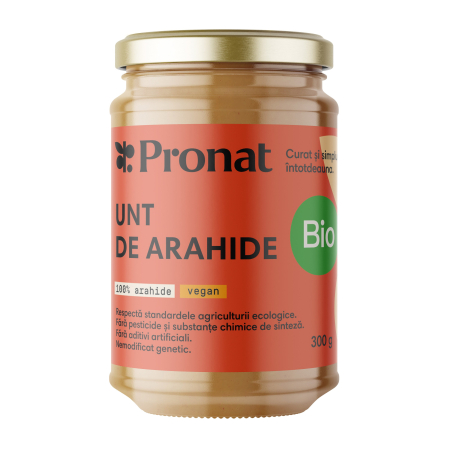 Creme - Unt de arahide bio, 300g Pronat