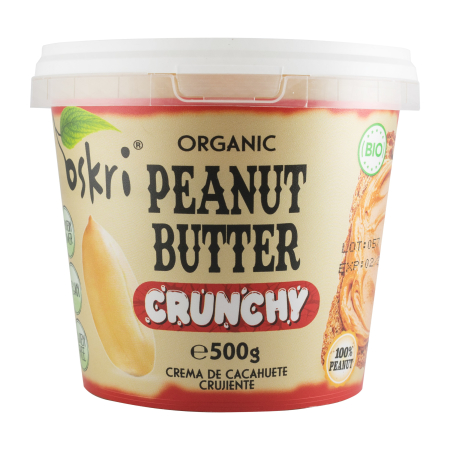 Creme - Unt de arahide bio crunchy, 500g Oskri