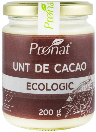 Ingrediente si produse patiserie - Unt de cacao bio, 200g Pronat