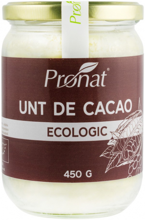 Ingrediente si produse patiserie - Unt de cacao bio, 450g Pronat