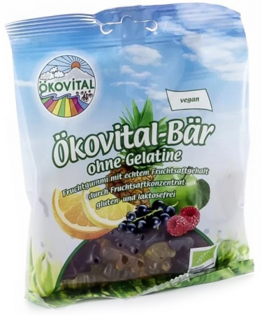 Bomboane, Caramele si Jeleuri - Ursuleti bio fara gelatina, 100g Okovital