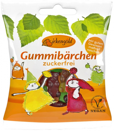 Alimente - Ursuleti din fructe, fara zahar, 50g Birkengold