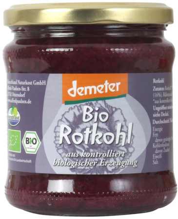 Conserve, Pateuri, creme tartinabile - Varza rosie murata bio si demeter, 350g / 335g Marschland Naturkost