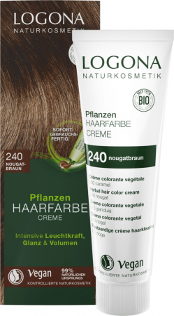Ingrijire personala - Vopsea de par crema, Saten Nougat Caramel 240, 150ml Logona