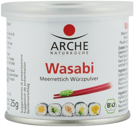 Specialitati si produse asiatice - Wasabi bio, pulbere din radacina de hrean 25g Arche
