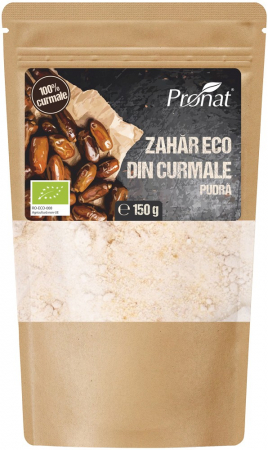 Zahar si indulcitori - Zahar bio din curmale, 150g Pronat