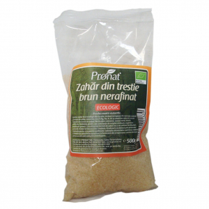 Zahar si indulcitori - Zahar brun bio din trestie de zahar, 500g Pronat