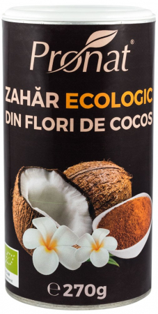 Zahar si indulcitori - Zahar de cocos bio 270g Pronat