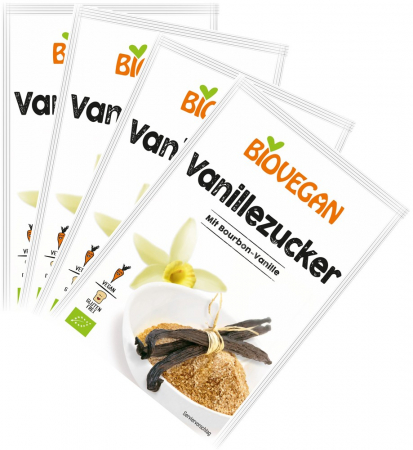 Ingrediente si produse patiserie - Zahar vanilat bio, 4x8g Biovegan
