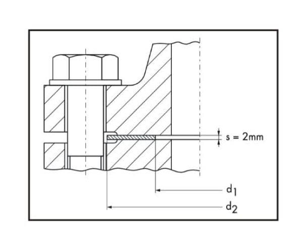 Garnitura pentru flanse plate cu umar (RF) DN3000 PN10 conform DIN 2690 [2]
