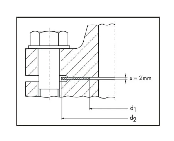 Garnitura pentru flanse plate cu umar (RF) DN6 PN10 PN16 PN25 PN40 conform DIN 2690 [2]