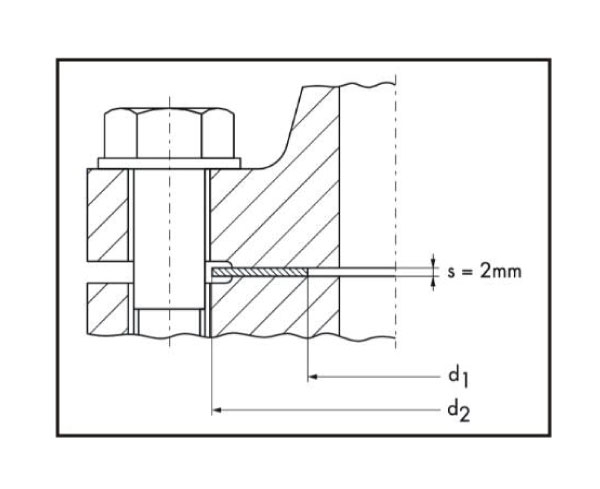 Garnitura pentru flanse plate cu umar (RF) DN20 PN10 PN16 PN25 PN40 conform DIN 2690 [2]