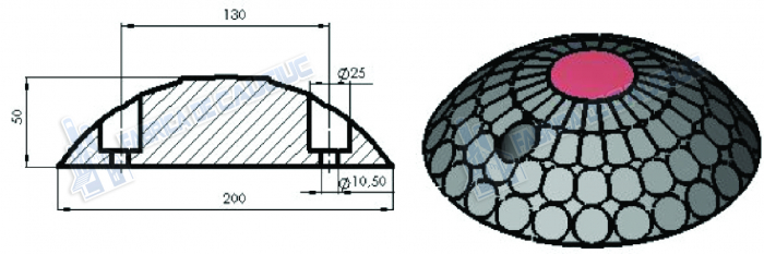 Limitator de viteza tip calota sferica D200x50mm [3]