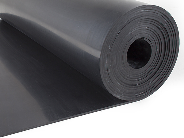 Placa tehnica cauciuc SBR cu o insertie - 2mm grosime, lis, negru, 1400mm latime [2]