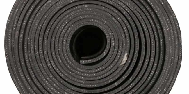 Placa tehnica cauciuc SBR cu o insertie - 4mm grosime, lis, negru, 1400mm latime [4]