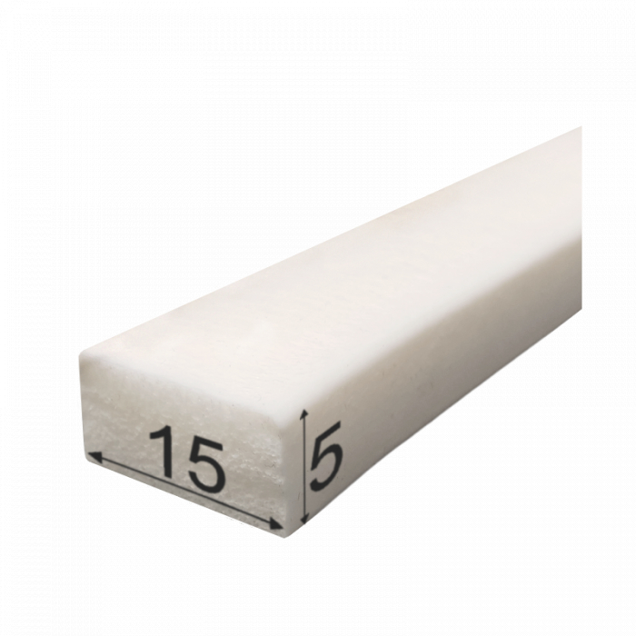 Snur dreptunghiular cauciuc siliconic buretos, autoadeziv, 5x15mm [2]