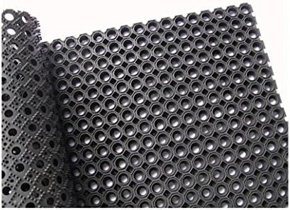 Covor din cauciuc, perforat, trafic intens, Ringmat Honeycomb, 23x1000mm, negru [7]