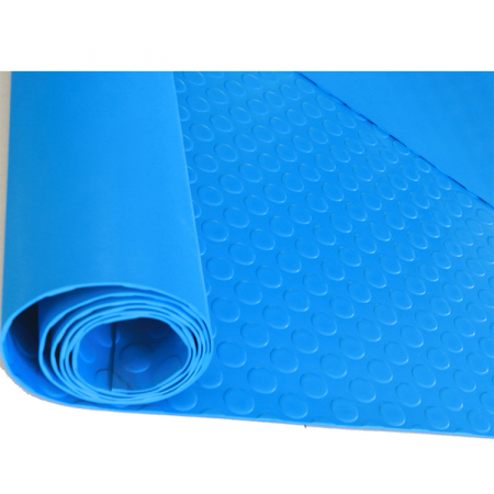 Covor din cauciuc TPE, antiderapant cu buline, albastru, 3mm grosime,1200mm latime [1]