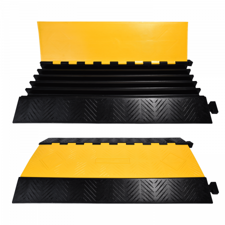 Produse Siguranta Traficului - Limitator de viteza cu trecere pentru cabluri, 5 canale, 90 x 50 x 5,5cm
