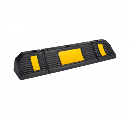 Opritor din cauciuc pentru parcare - Opritor din cauciuc pentru protecţie la parcare, cu banda reflectorizanta, 620mm